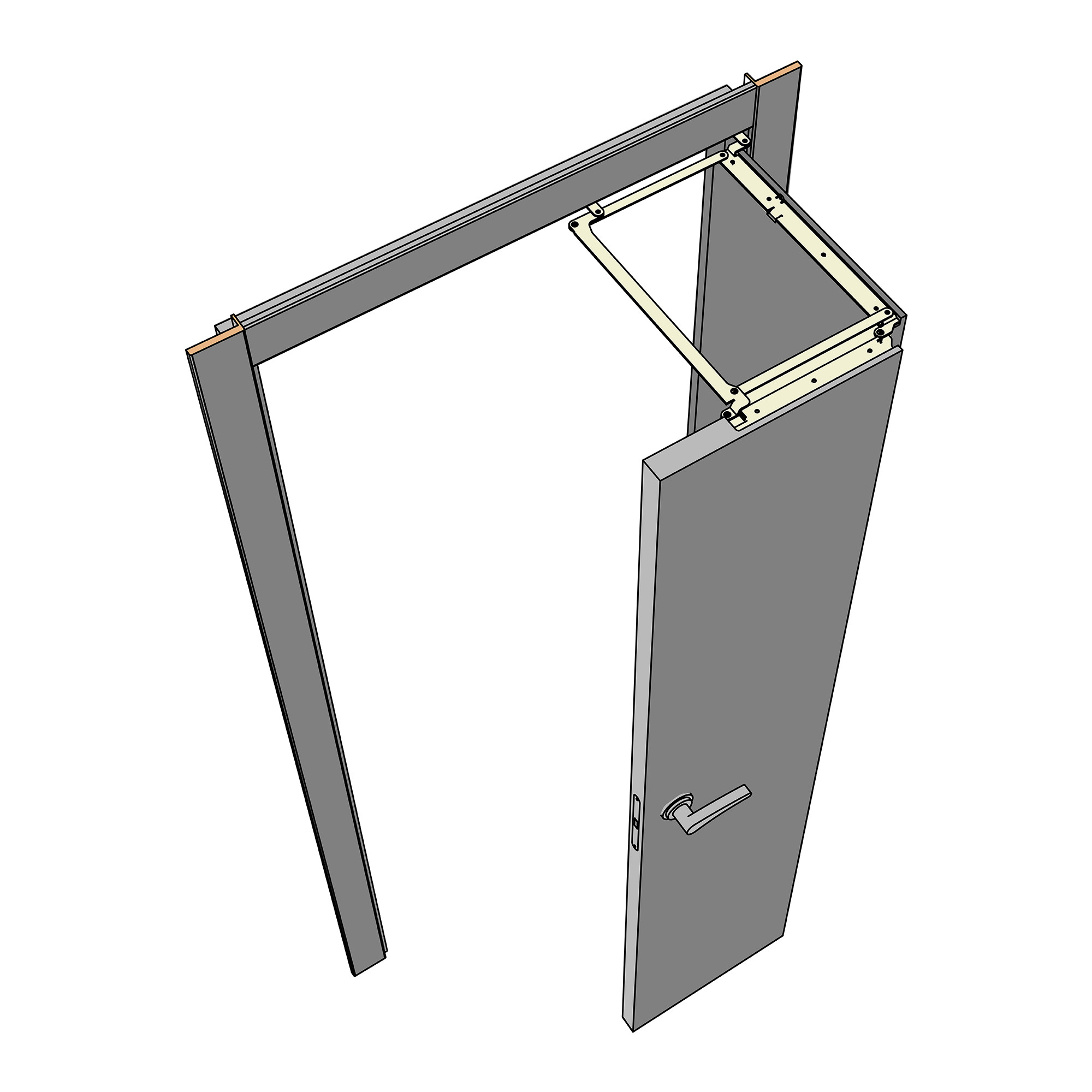 Складная Armadillo (Армадилло) система COMPACT 180.50.60 R INOX прав. 