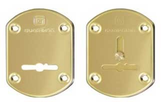 Накладки Guardian (Гардиан) сувальдные "" латунь ГЛ 21 /пара/, объемная /123:471/ Накладки Guardian (Гардиан) сувальдные "" латунь ГЛ 21 /пара/, объемная /123:471/