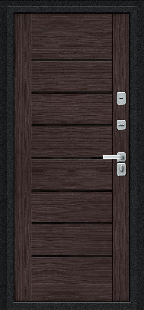 Техно Д2/BChrome Букле черное/Wenge Melinga