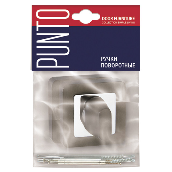 Ручка Punto (Пунто) поворотная BK6.K.QR52 (BK6 QR) SN/CP-3 матовый никель/хром 