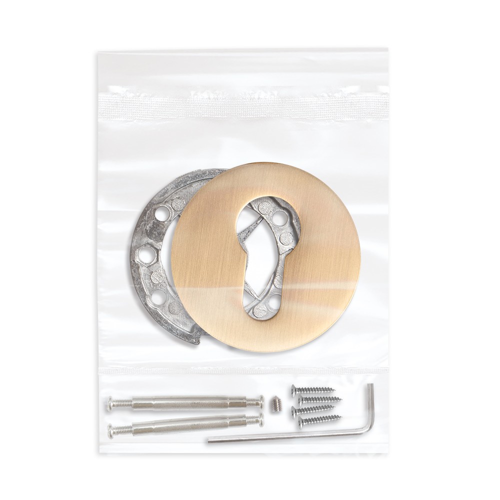 Накладка Fuaro (Фуаро) на цилиндр ESC.C.RLR/R.486 SSG-39 сатинированное золото (1 шт.) 