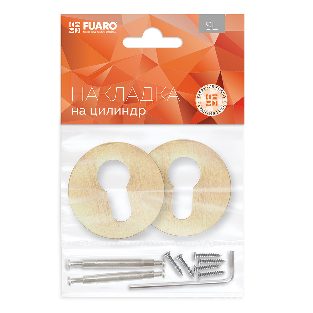 Накладка Fuaro (Фуаро) на цилиндр ET.R.SLR52 SSG-39 сатинированное золото Накладка Fuaro (Фуаро) на цилиндр ET.R.SLR52 SSG-39 сатинированное золото