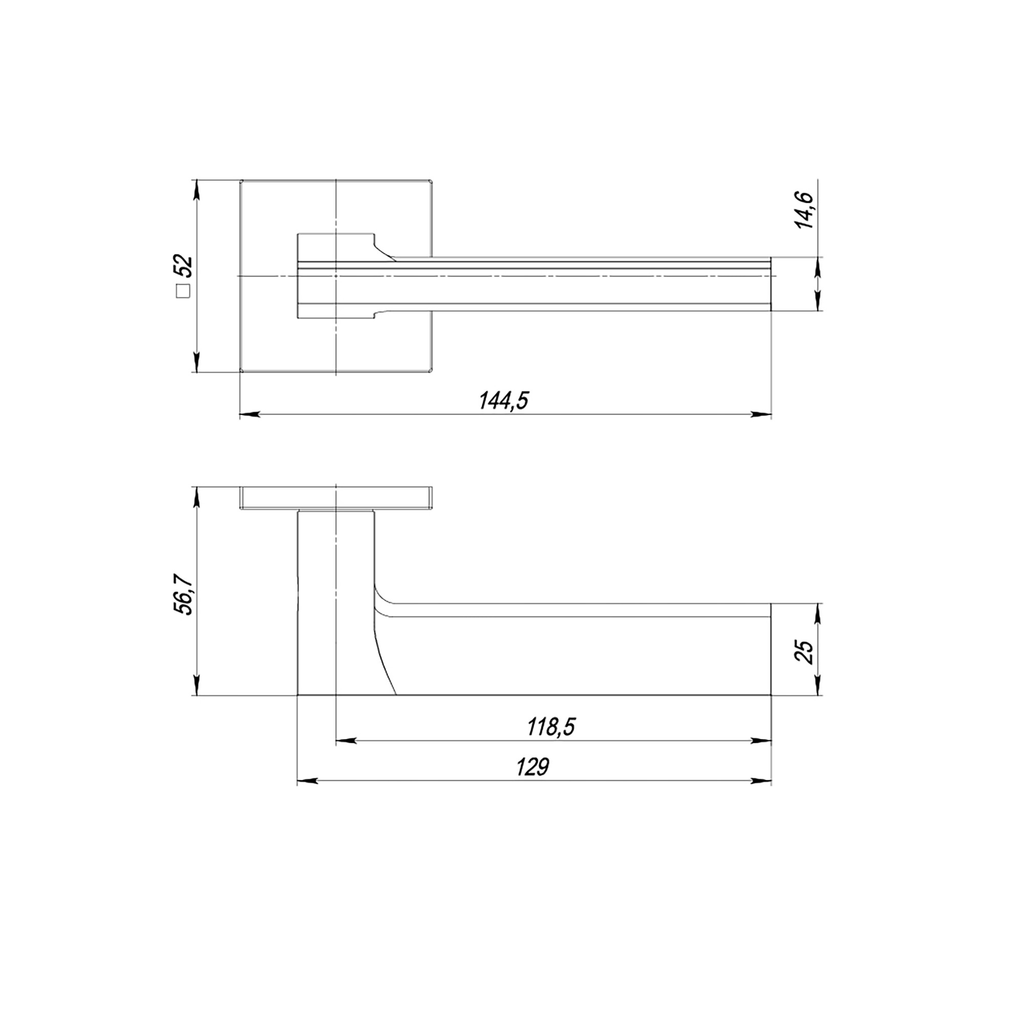 Ручка Punto (Пунто) раздельная K.ARC.Q52.BLADE BL-24 черный Ручка Punto (Пунто) раздельная K.ARC.Q52.BLADE BL-24 черный