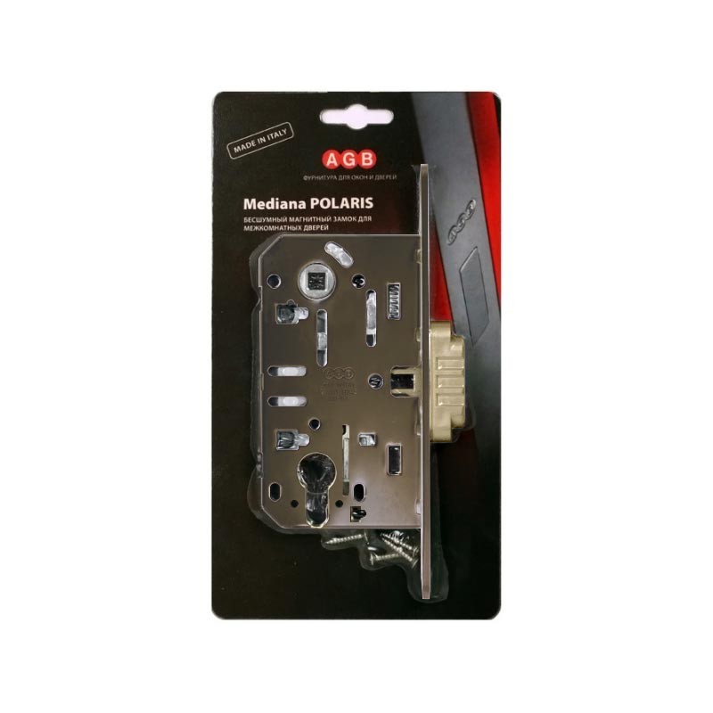 Корпус AGB (АГБ) замка магнит. под цил. MEDIANA POLARIS B06103.50.12.567 с отв. планк B02402.05 (ант бр) 