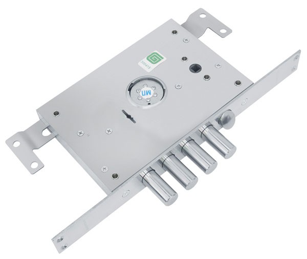 Замок Guardian (Гардиан) врезной сув. с защёлк ЗВ 21.14 Т (лев) со смен.мех-ом, (без накл), дл. кл. 54 мм, 5+1/123:450/ 