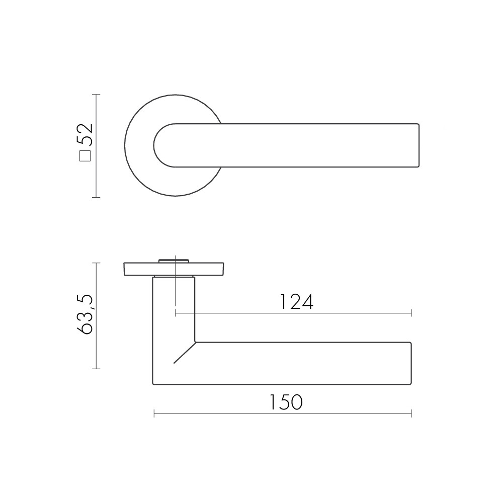 Ручка Fuaro (Фуаро) раздельная R.SLR52.BARREL GR-23 графит 