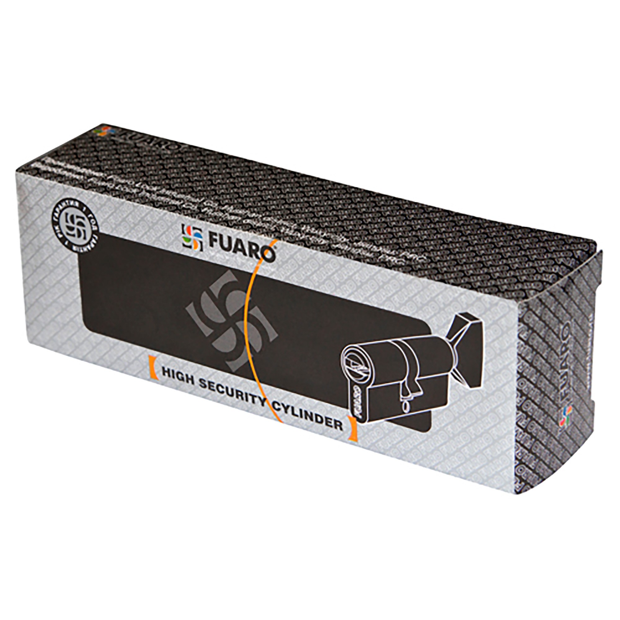 Цилиндровый Fuaro (Фуаро) механизм (100 CM/80) 1000CMKnob80(35+10+35) CP хром 3Key с вертушкой 