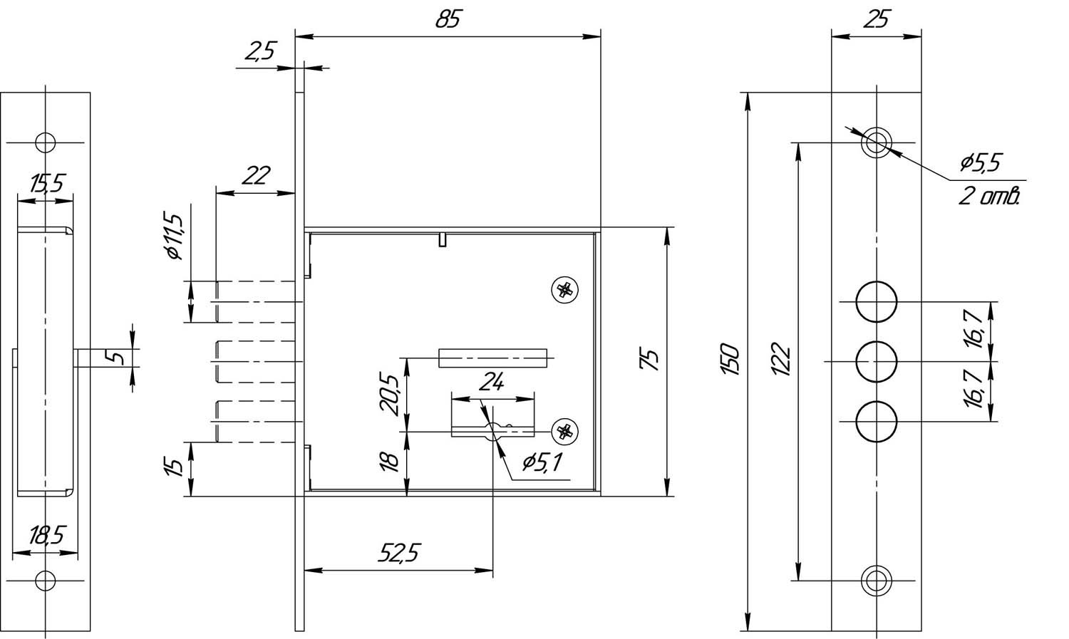 Замок Mettem (Меттэм) врезной сувальдный ЗВ8 852.0.0, 5 кл. 