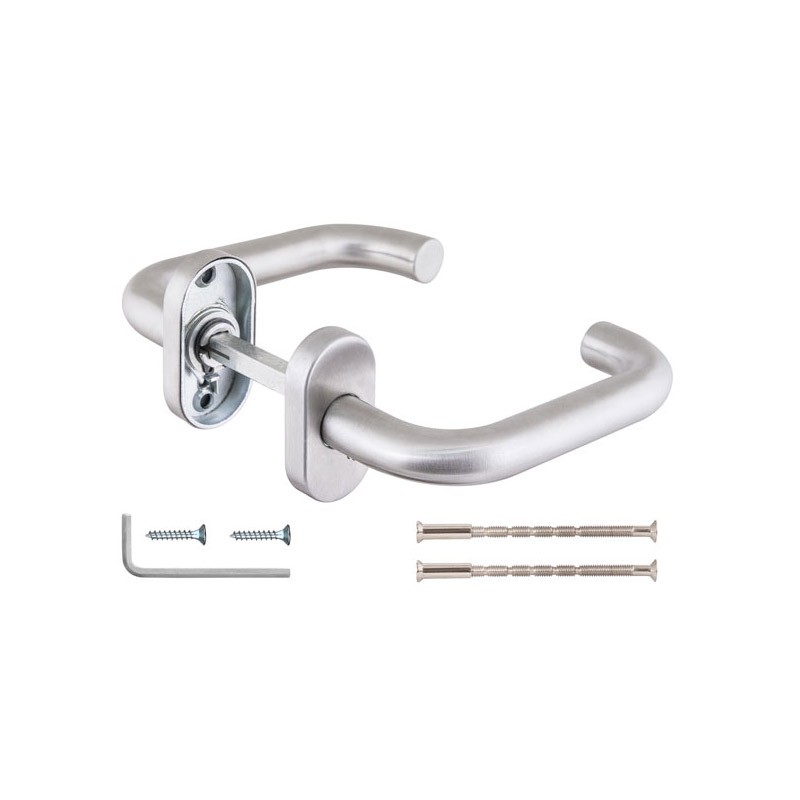 Ручка Fuaro (Фуаро) раздельная R.DSS304-0203P/19 (квадрат 8х110 мм) INOX 304 (овальное основание) 