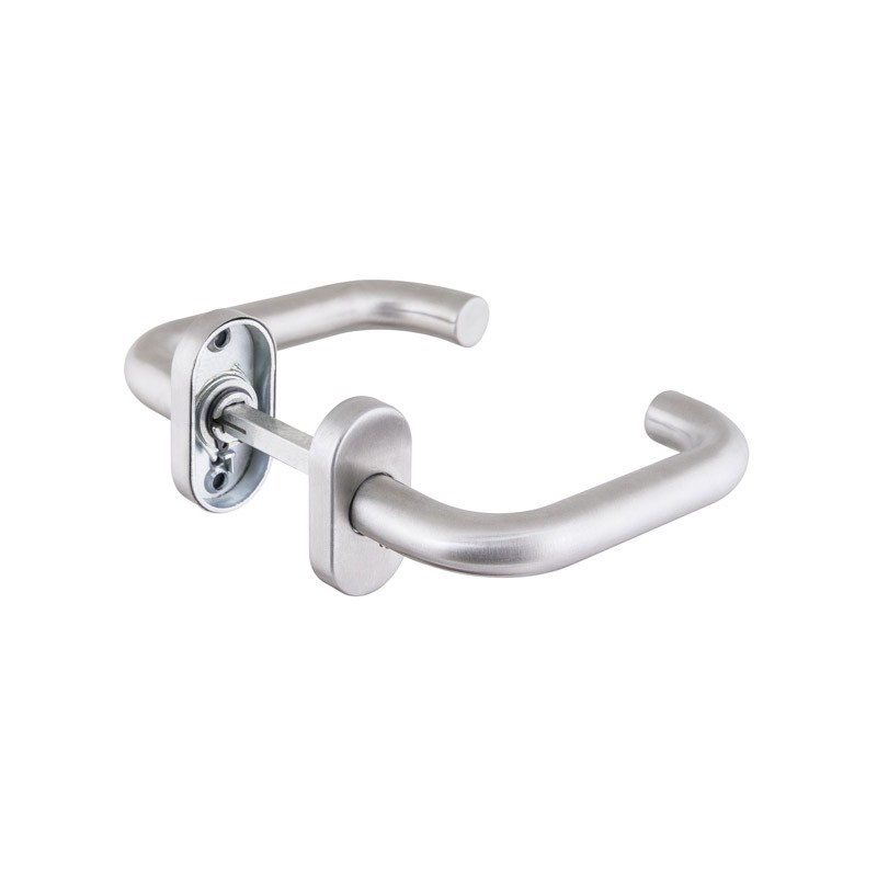 Ручка Fuaro (Фуаро) раздельная R.DSS304-0203P/19 (квадрат 8х110 мм) INOX 304 (овальное основание) 