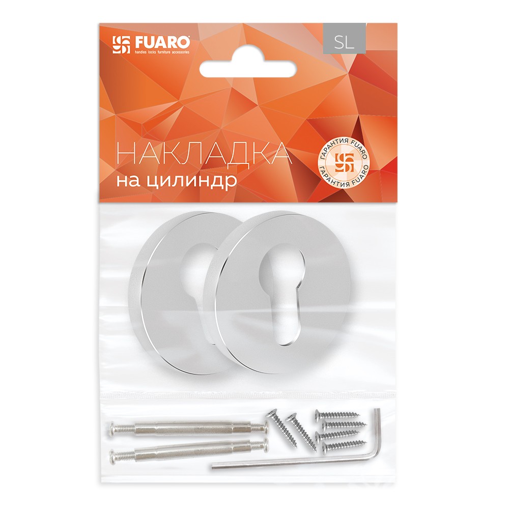 Накладка Fuaro (Фуаро) на цилиндр ET.R.SLR52 CP-8 хром 