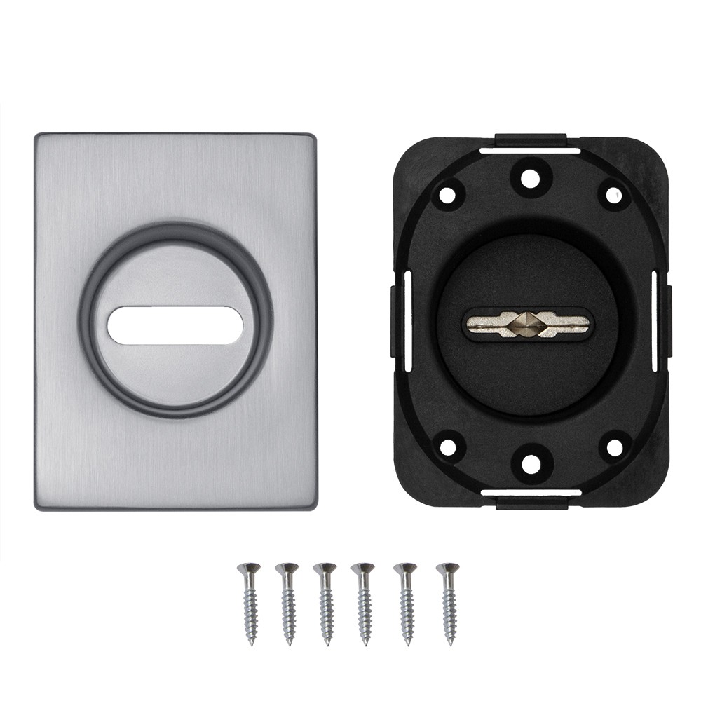 Накладка Fuaro (Фуаро) на сувальдный замок ESC.S-auto.RL/U/K.477 SSC-16 сатинрованный хром 