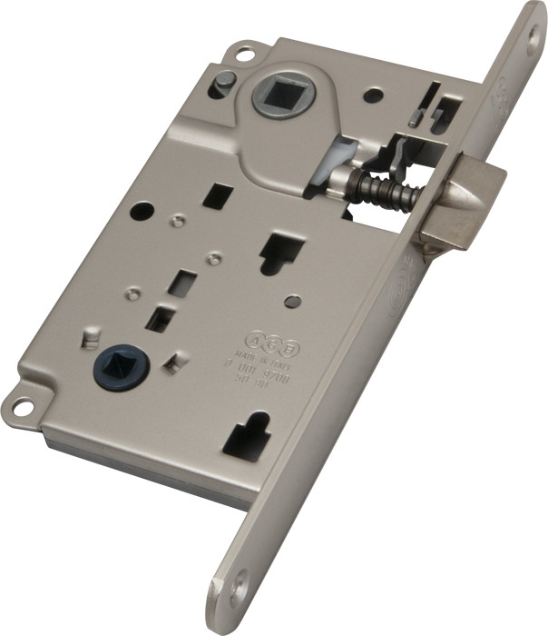 B01013.50.06 AGB (АГБ) Защелка врезная WC защёлка вверху (никель) 