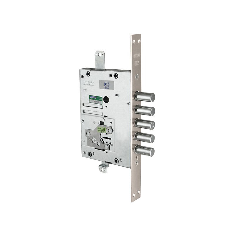 Замок Mottura (Моттура) врезной сувальдный 52.J525M-S MyKey (левый), ключ 60 мм, без накл. 