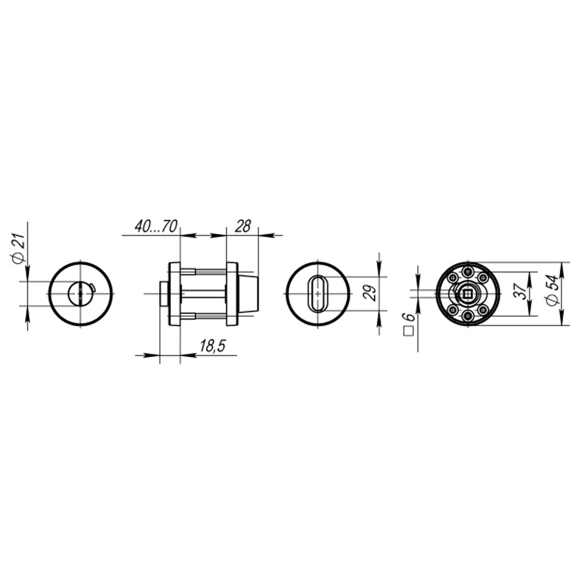 Ручка Fuaro (Фуаро) поворотная BK6.R.DSS304-02 (DSS-02-BK6) INOX 304 