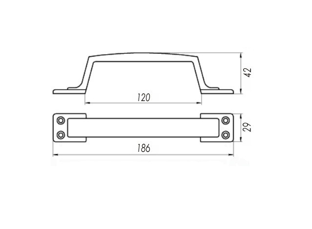 Ручка-скоба Zenit (Зенит) РС100.01 (белый) 
