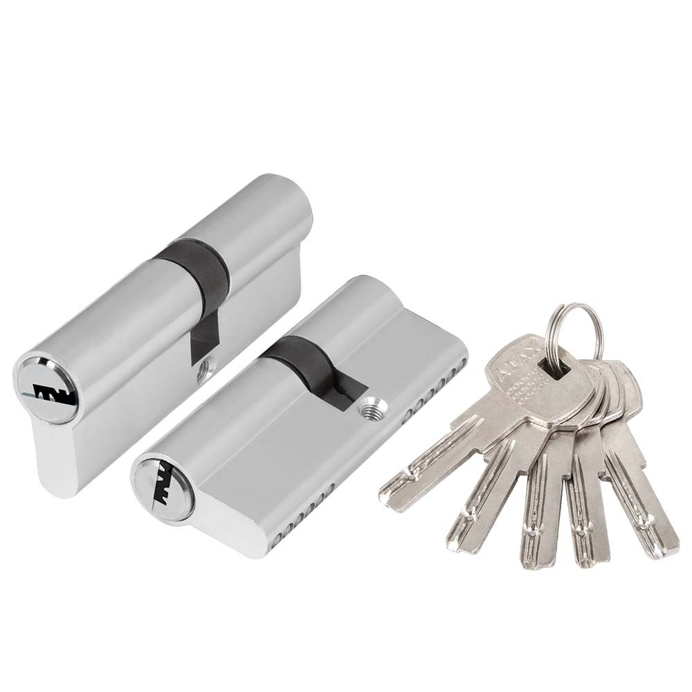 Цилиндровый Ajax (Аякс) механизм (AZ200/80) AZ2000Key80 (30+10+40) CP хром Цилиндровый Ajax (Аякс) механизм (AZ200/80) AZ2000Key80 (30+10+40) CP хром