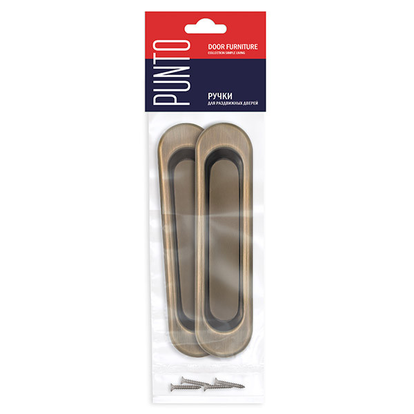 Ручка Punto (Пунто) для раздвижных дверей SH.SL152.010 (Soft LINE SL-010) АВ бронза 