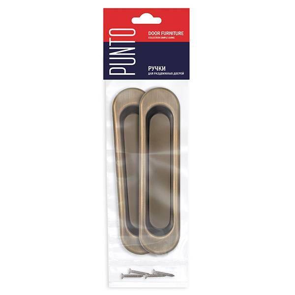 Ручка Punto (Пунто) для раздвижных дверей SH.SL152.010 (Soft LINE SL-010) АВ бронза 