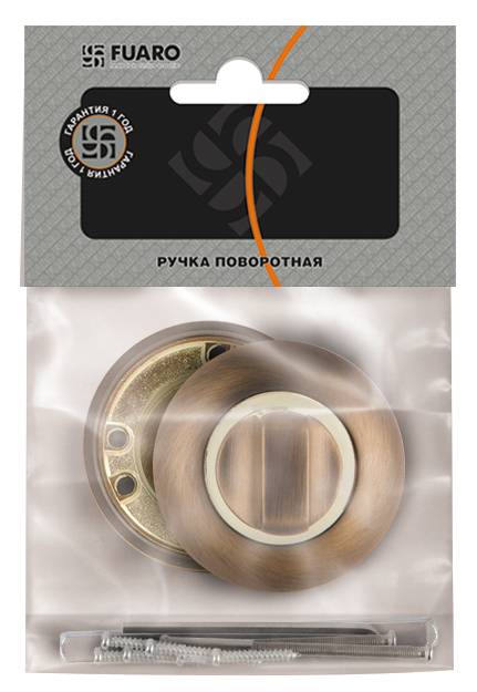 Ручка Fuaro (Фуаро) поворотная BK6.R.RM54 (BK6 RM) AB/GP-7 бронза/золото 