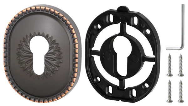 Накладка Armadillo (Армадилло) на цилиндр ESC.C.CL/OV (ET-DEC CL) ABL-18 темная медь 