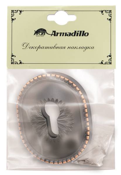 Накладка Armadillo (Армадилло) на цилиндр ESC.C.CL/OV (ET-DEC CL) ABL-18 темная медь 