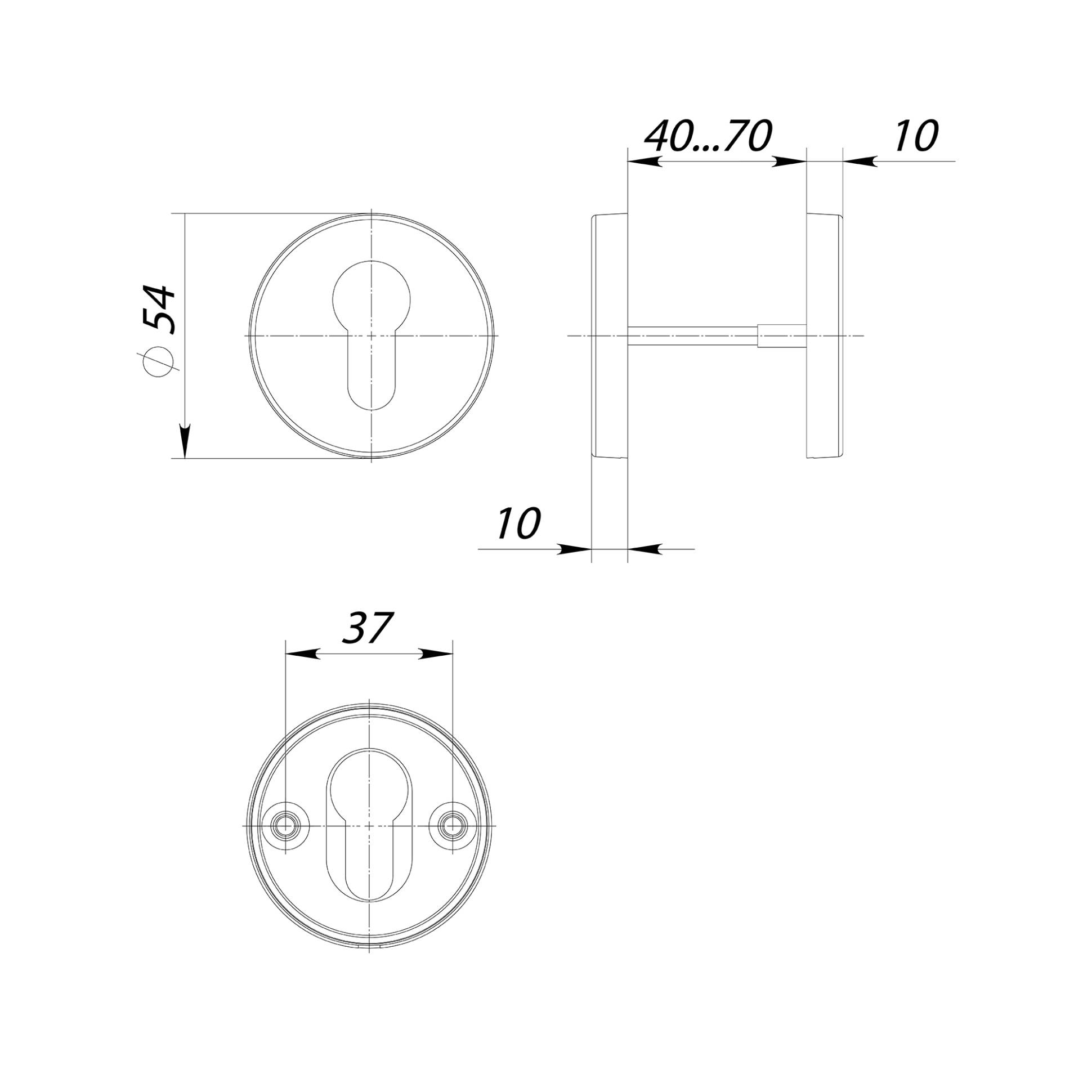 Накладка Fuaro (Фуаро) под цилиндр ET.R.DSS304-02 (DSS-02-ET) INOX 304 