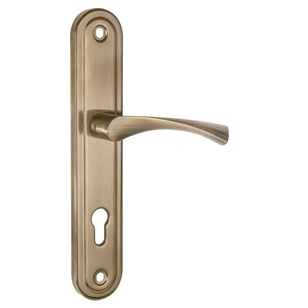 Ручка Punto (Пунто) на планке HANDLE90.CRONA.04-85 (P90 8504 CRONA) AB бронза 