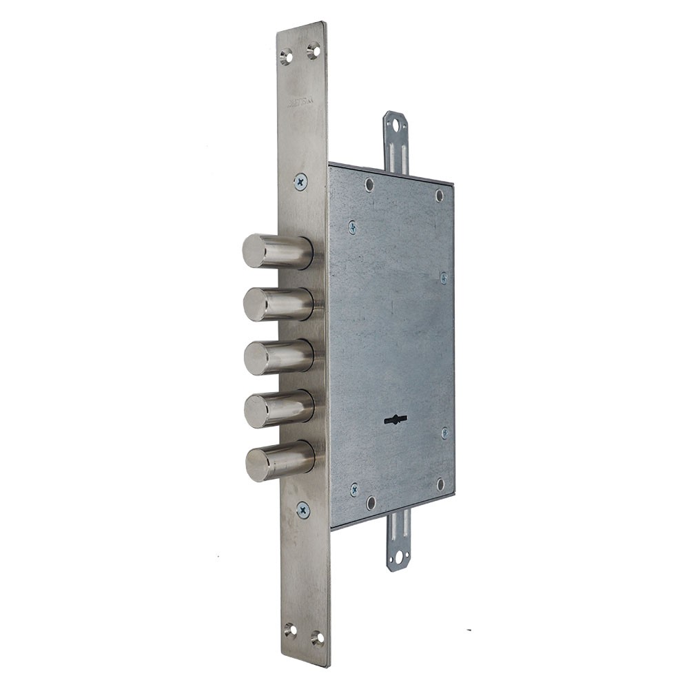 Замок Mettem (Меттэм) врезной сувальдный ЗВ8 341.1.1 с тягами, 5 кл. (ключ 60 мм) 