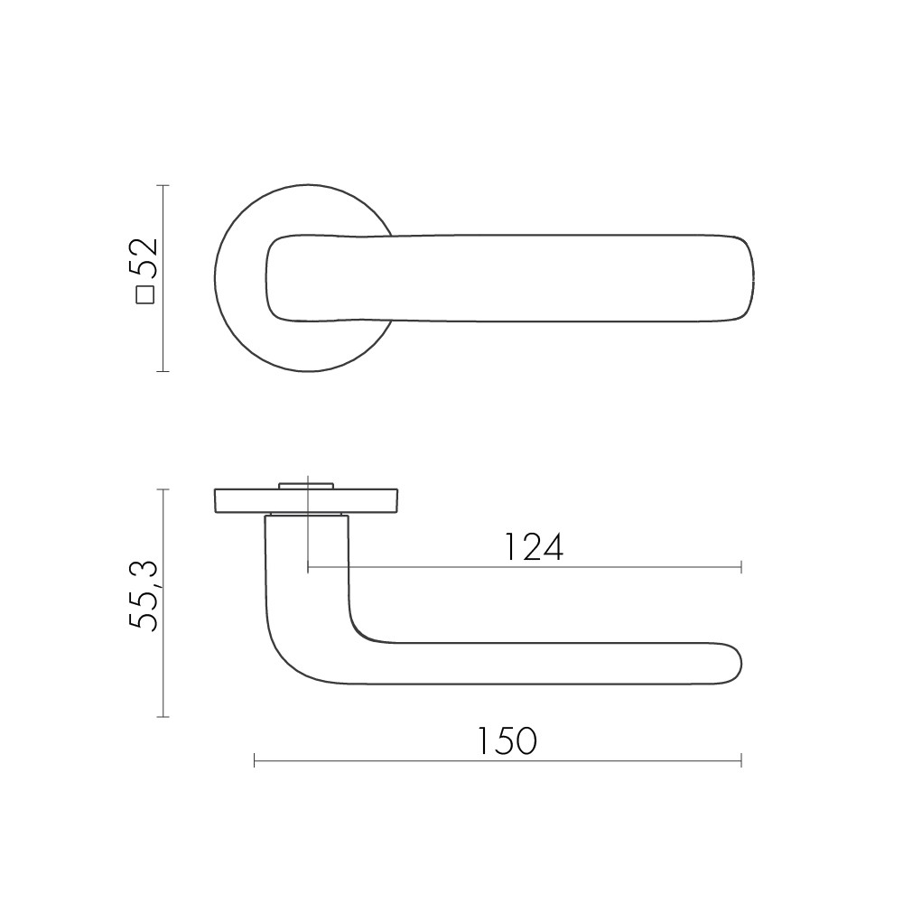 Ручка Fuaro (Фуаро) раздельная R.SLR52.PRIDE GR-23 графит 