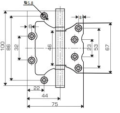 Петля veles (ВЕЛЕС) без врезки (Петля бабочка ПБ) белая ПОДВЕС Петля veles (ВЕЛЕС) без врезки (Петля бабочка ПБ) белая ПОДВЕС