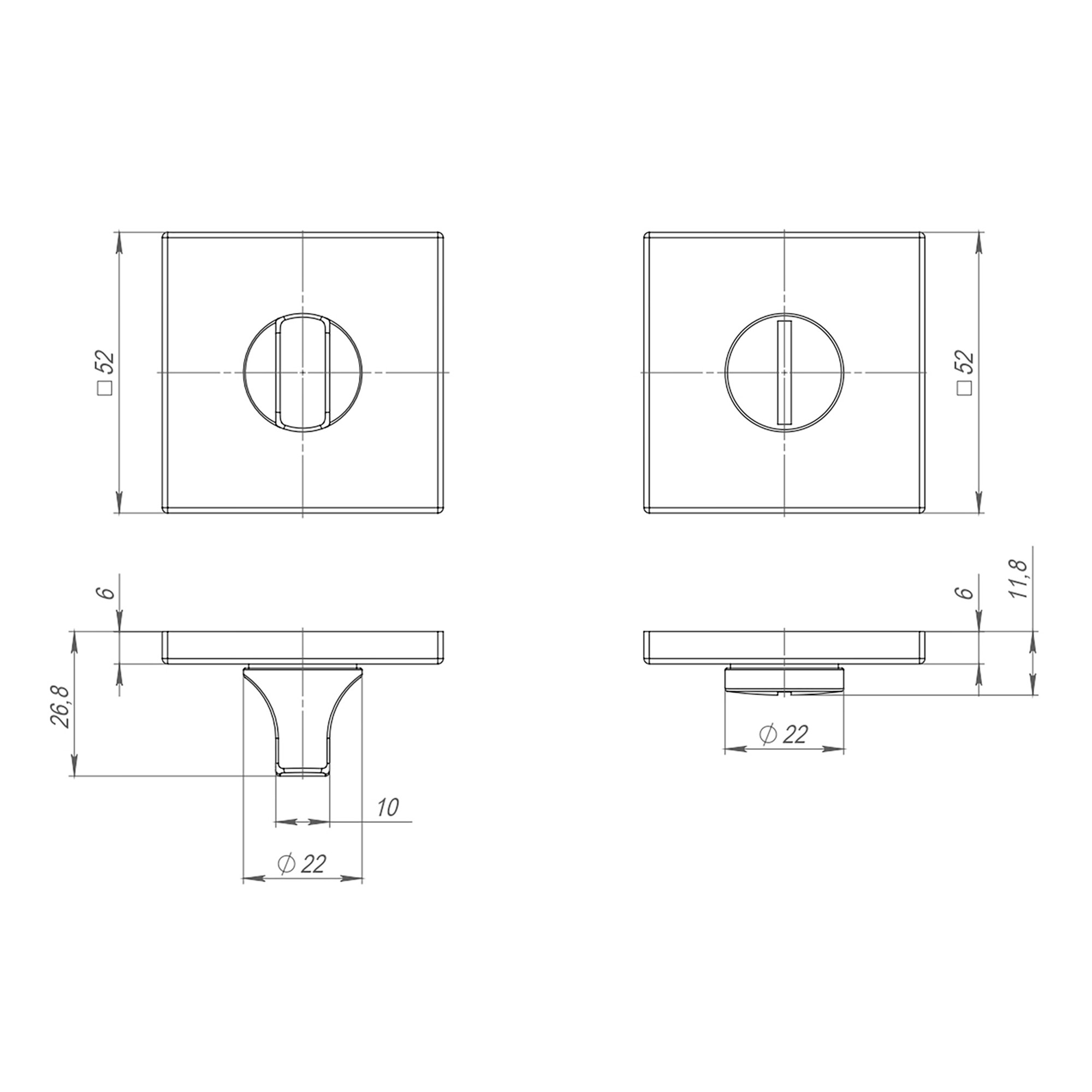 Ручка Punto (Пунто) поворотная BK6.K.ARC.Q52 (BK6 ARC) SN-3 мат.никель Ручка Punto (Пунто) поворотная BK6.K.ARC.Q52 (BK6 ARC) SN-3 мат.никель