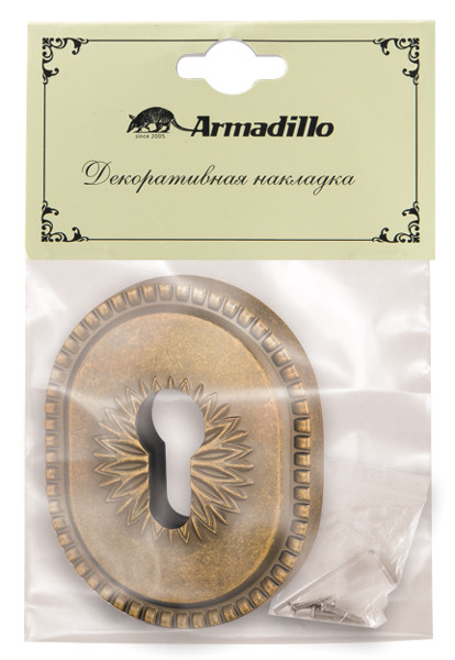 Накладка Armadillo (Армадилло) на цилиндр ESC.C.CL/OV (ET-DEC CL) OB-13 античная бронза 