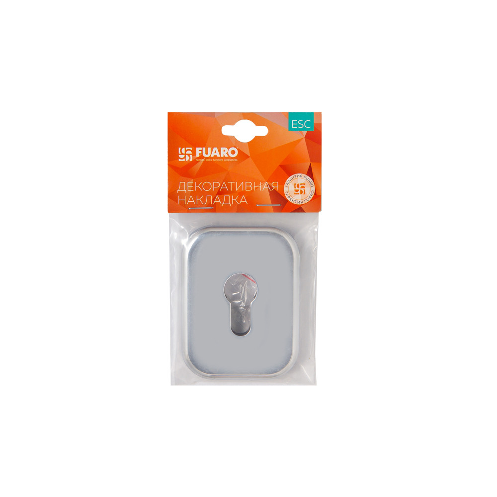 Накладка Fuaro (Фуаро) на цилиндр ESC.C.XL/K.486 (ESC 486-C SQ XL) SSC сатинированный хром (1 шт.) 