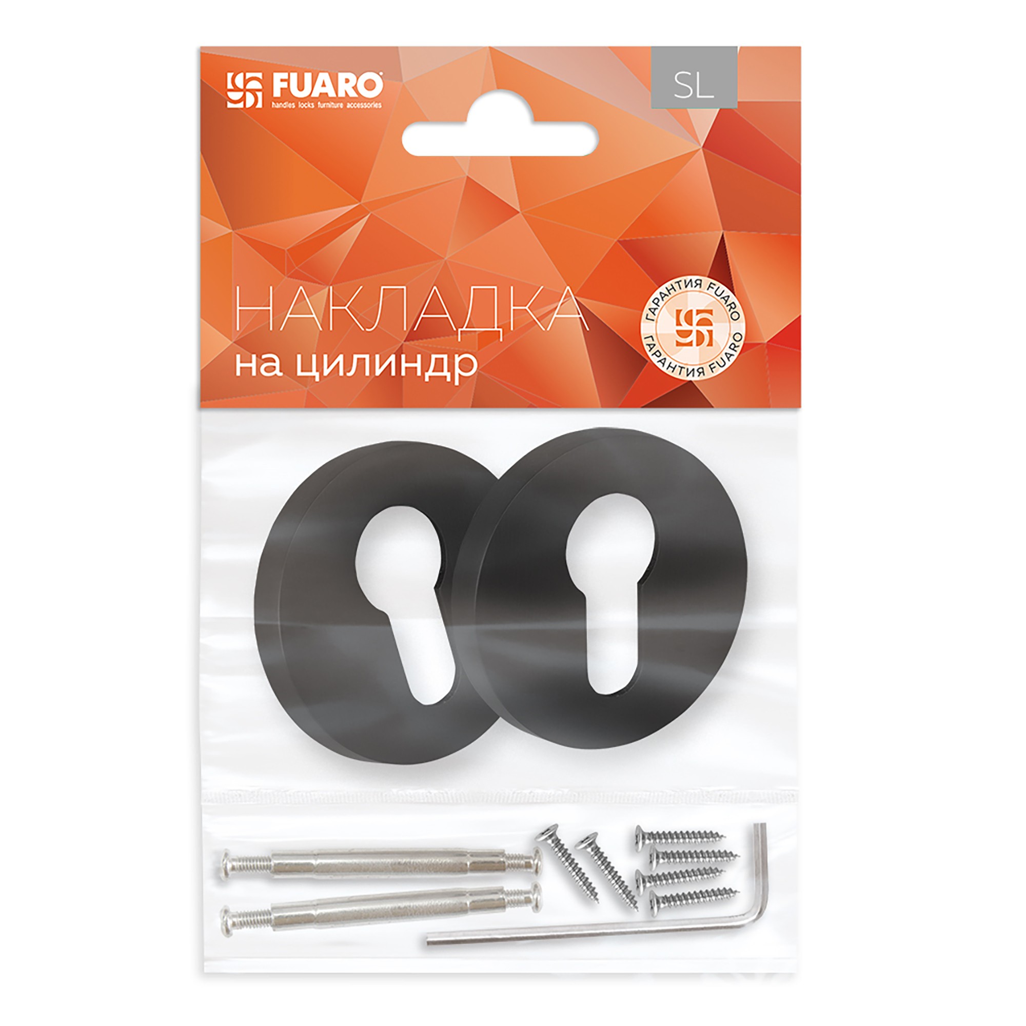 Накладка Fuaro (Фуаро) на цилиндр ET.R.SLR52 BL-24 черный 
