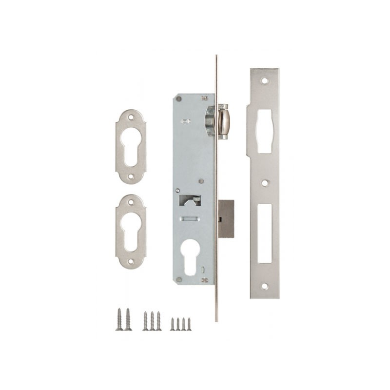 Корпус Kale kilit (Кале килит) узкопрофильного замка с роликовой защёлкой 155 (35 mm) w/b (никель) Корпус Kale kilit (Кале килит) узкопрофильного замка с роликовой защёлкой 155 (35 mm) w/b (никель)
