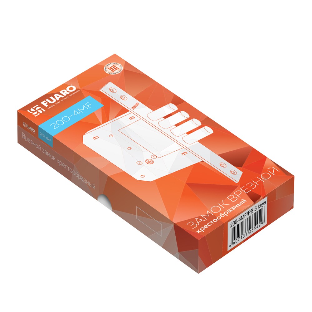 Замок Fuaro (Фуаро) врезной крестообразный X200-4MF/PB (200-4MF/PB) латунь 5key Замок Fuaro (Фуаро) врезной крестообразный X200-4MF/PB (200-4MF/PB) латунь 5key