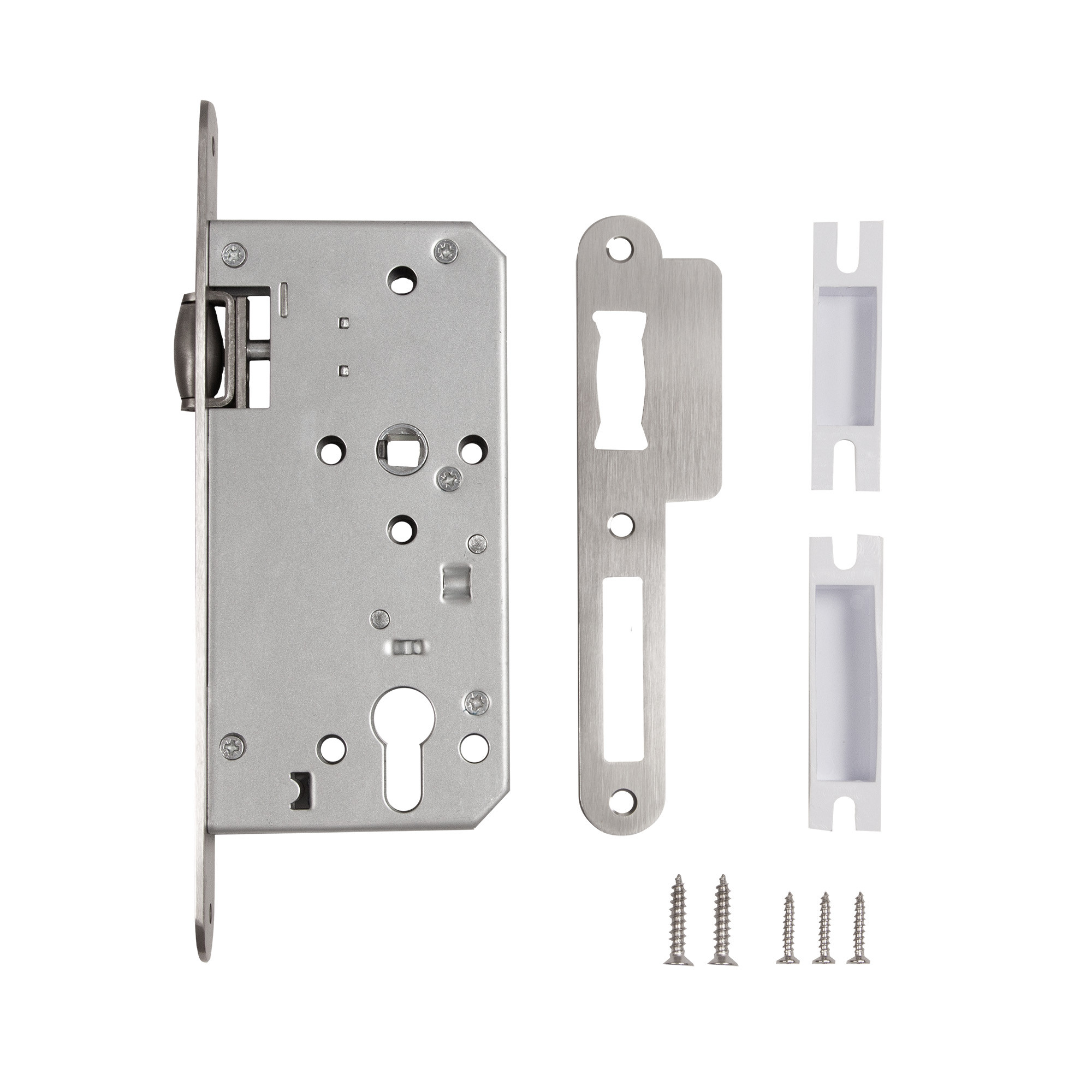 Замок Fuaro (Фуаро) врезной DD.INOX/C-55.72/R с роликовой защелкой 