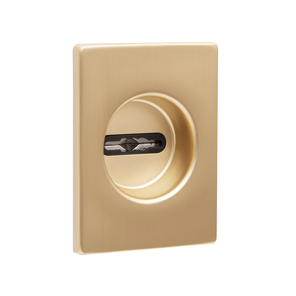 Накладка Fuaro (Фуаро) на сувальдный замок ESC.S-auto.RL/U/K.477 SSG-39 сатинированное золото 