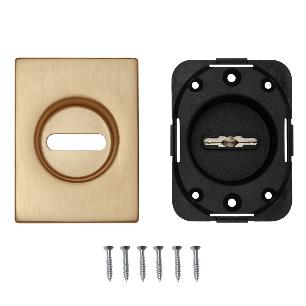 Накладка Fuaro (Фуаро) на сувальдный замок ESC.S-auto.RL/U/K.477 SSG-39 сатинированное золото 