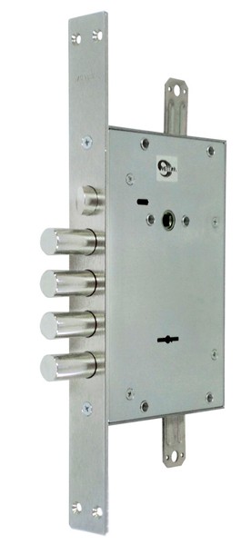 Замок Mettem (Меттэм) врезной сувальдный с защёлкой ЗВ9 343.1.1 с тягами, 5 кл. 