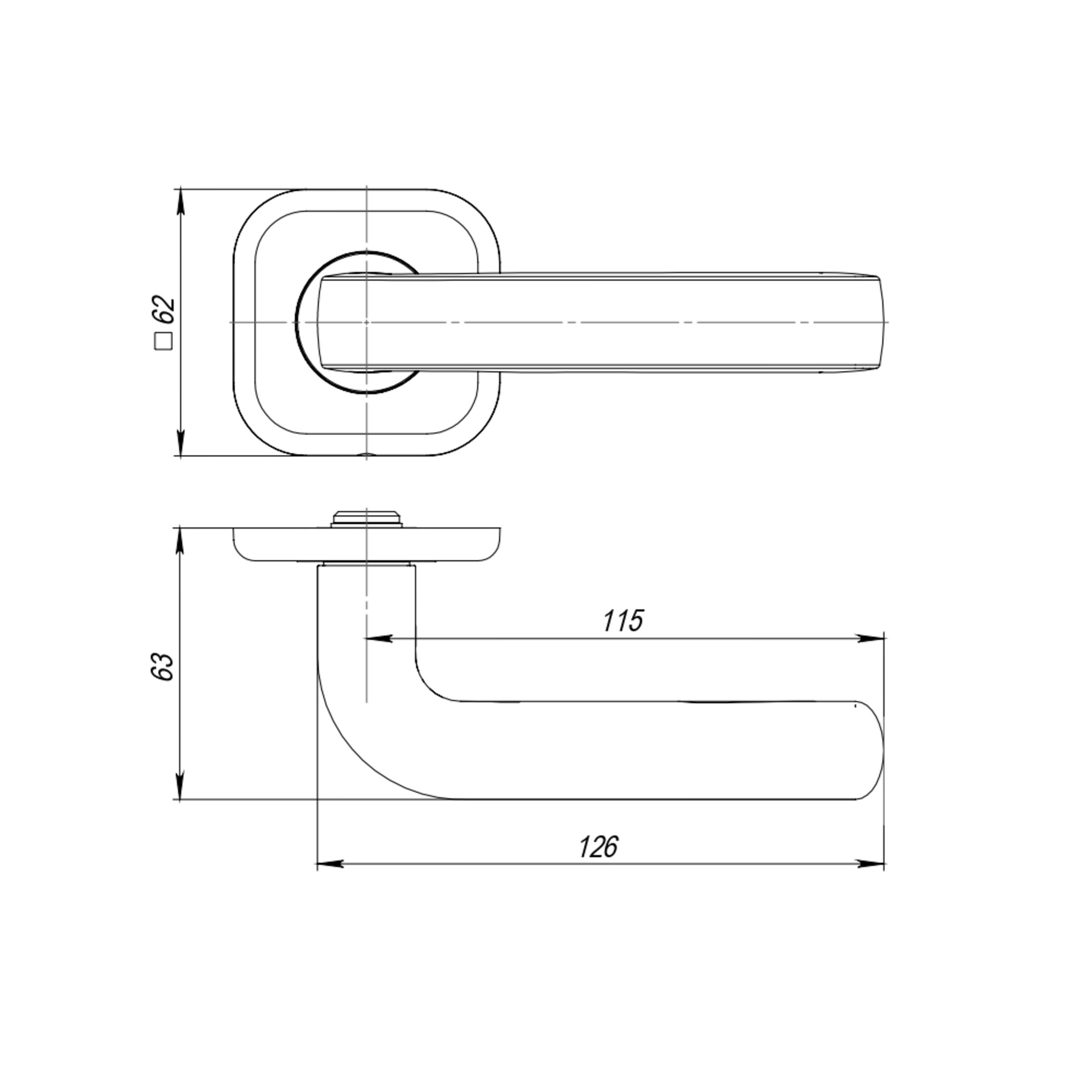 Ручка Fuaro (Фуаро) раздельная K.TRD62.TOROID.LITE BL-24 черный 