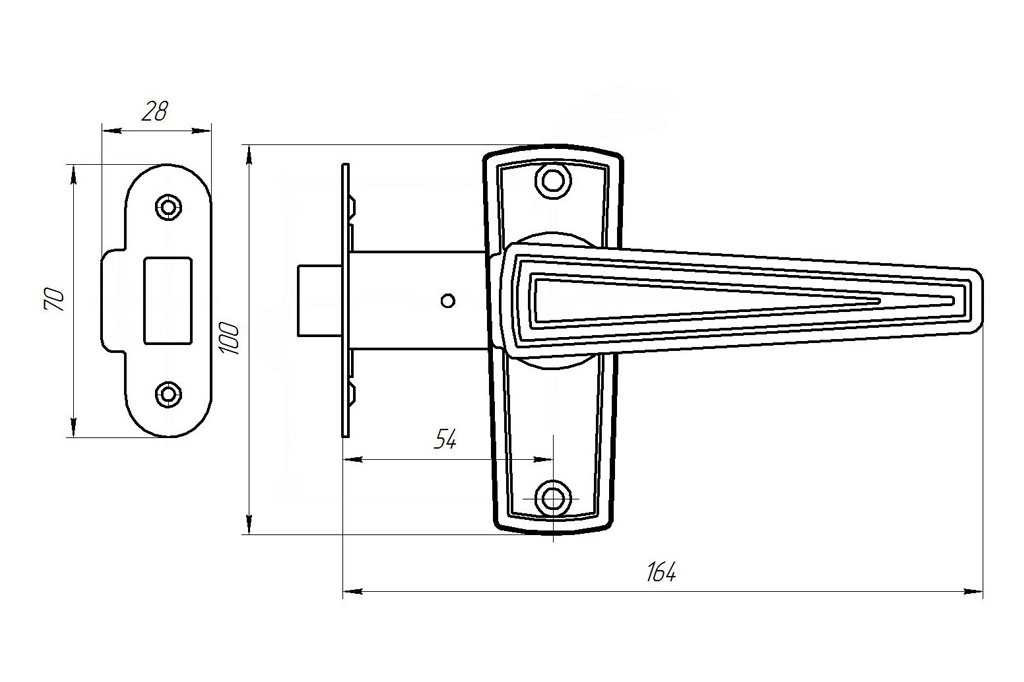 Защелка Zenit (Зенит) ЗЩ2.01 (бронза) Защелка Zenit (Зенит) ЗЩ2.01 (бронза)