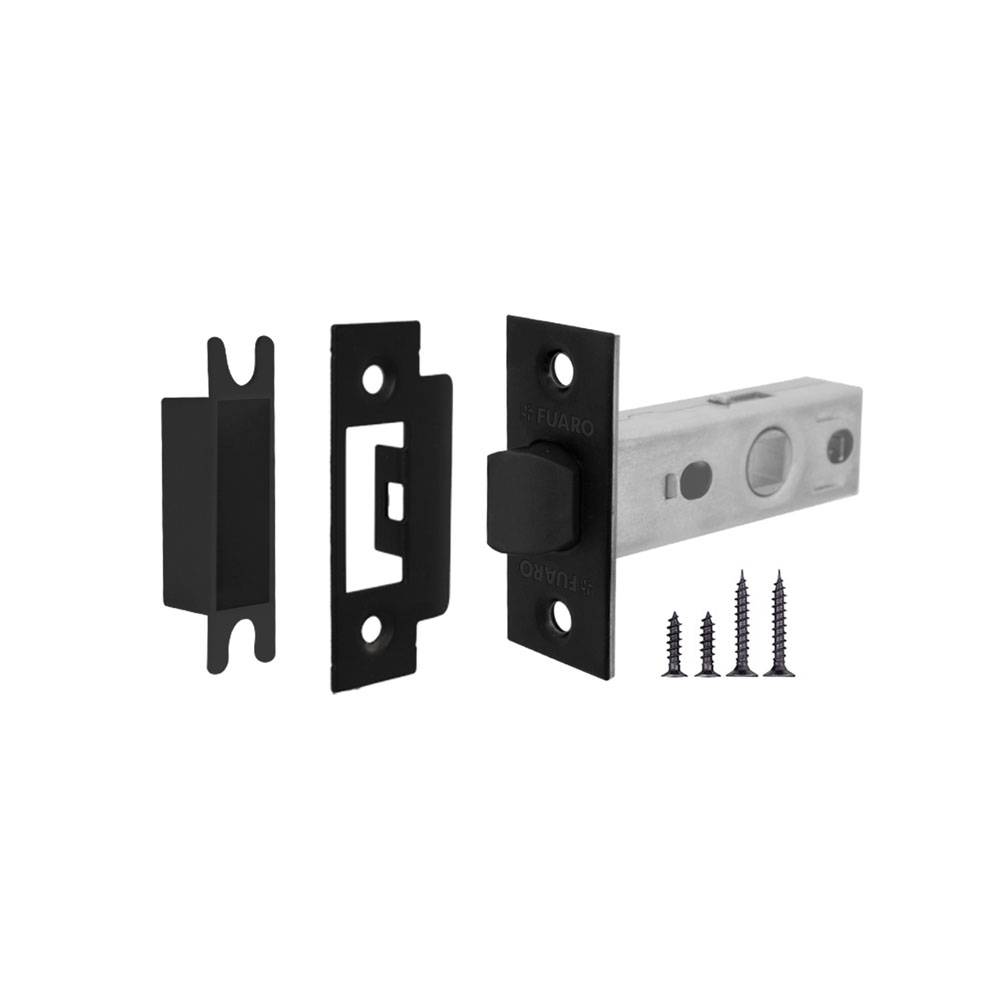 Защелка Fuaro (Фуаро) врезная PLASTP12-45-25 (P12-45) BL черный 