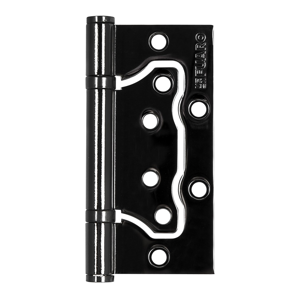 Петля Fuaro (Фуаро) универсальная без врезки IN4500W-BL BN (500-2BB/BL 100x2,5) черный глянец БЛИСТЕР 