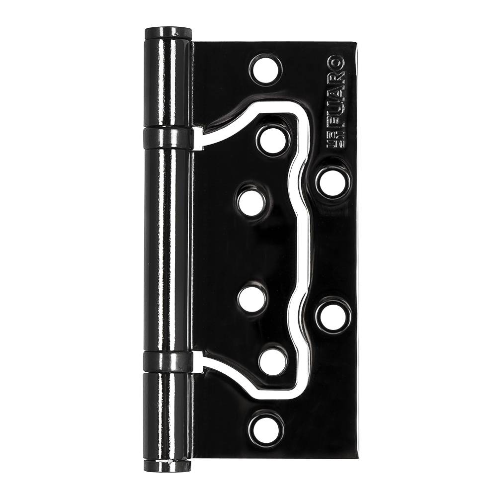 Петля Fuaro (Фуаро) универсальная без врезки IN4500W-BL BN (500-2BB/BL 100x2,5) черный глянец БЛИСТЕР 