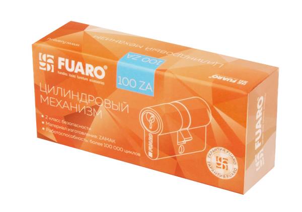 Цилиндровый Fuaro (Фуаро) механизм (100 ZA/60) 1000ZAKey60(25+10+25) CP хром 5Key 