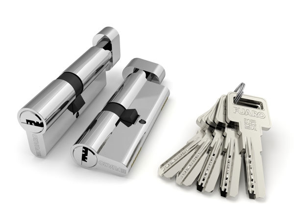 Цилиндровый Fuaro (Фуаро) механизм (R602/90) R6002Knob90(45+10+35) CP хром 5Key с вертушкой 