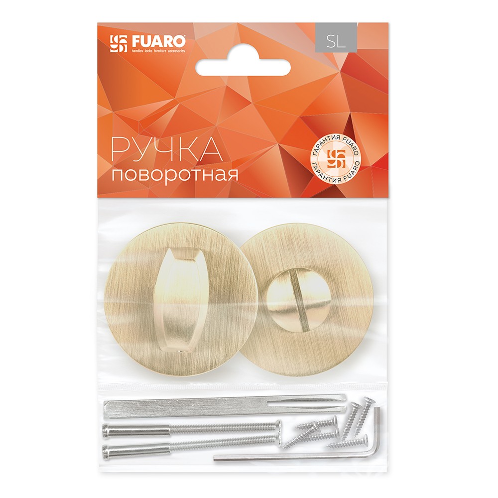 Ручка Fuaro (Фуаро) поворотная BK6.R.SLR52 SSG-39 (BK6 SLR) сатинированное золото 