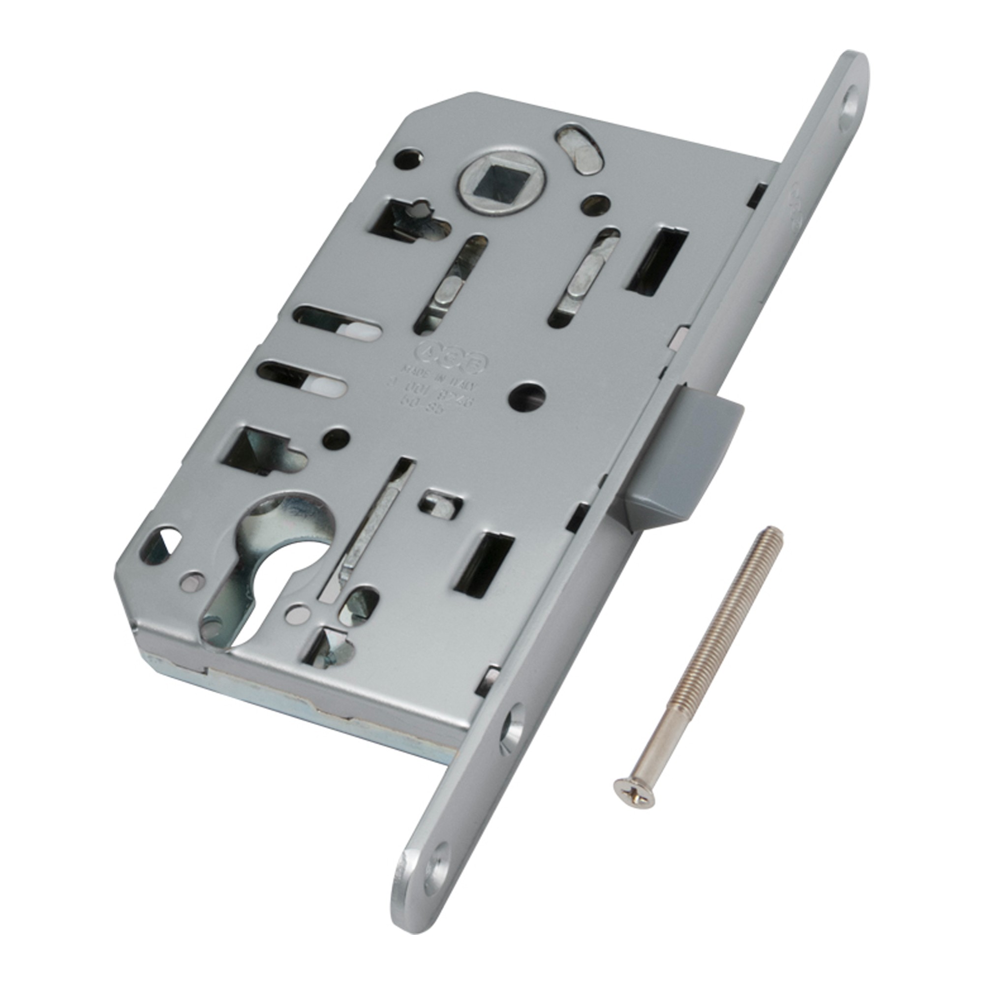 Корпус AGB (АГБ) врезного замка под цилиндр MEDIANA EVOLUTION B01103.50.06 (никель) Корпус AGB (АГБ) врезного замка под цилиндр MEDIANA EVOLUTION B01103.50.06 (никель)